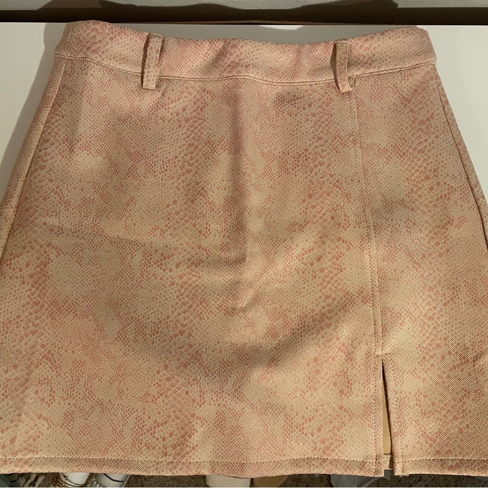 Pink Snakeskin Skirt